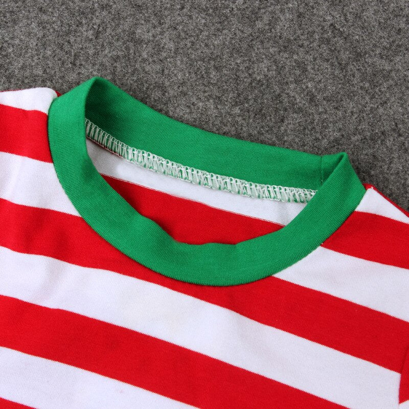 Christmas Rompers Striped Pajamas Sleepwear Romper