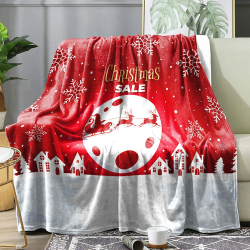 Christmas Plaid Winter Blanket Bedspreads Cover Warm Soft Flannel