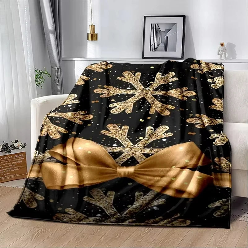 Blanket Christmas Tree Santa Claus Gift Cartoon Plush Blanket Flannel
