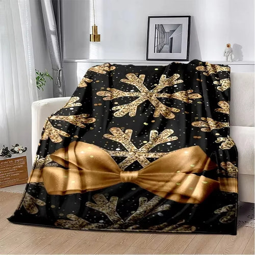 Blanket Christmas Tree Santa Claus Gift Cartoon Plush Blanket Flannel
