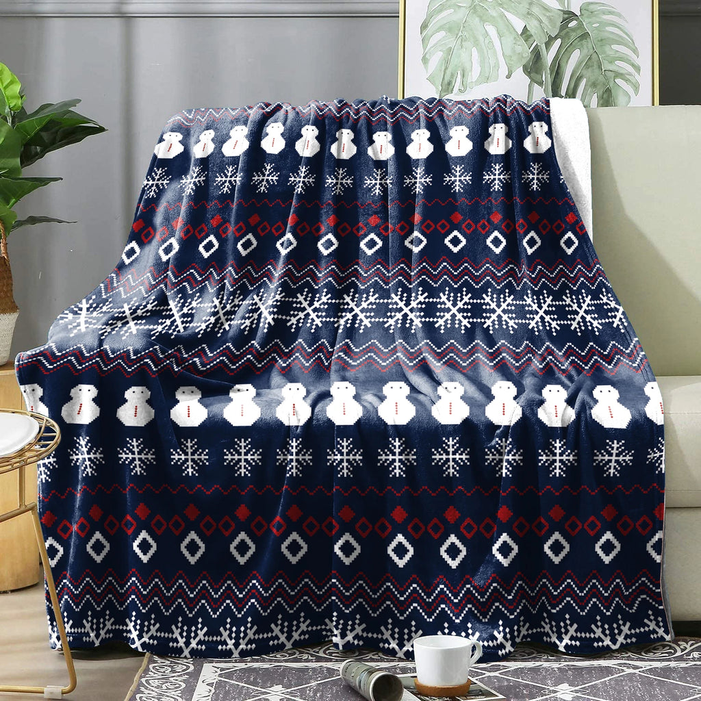 Christmas Plaid Winter Blanket Bedspreads Cover Warm Soft Flannel