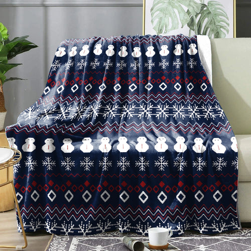 Christmas Plaid Winter Blanket Bedspreads Cover Warm Soft Flannel
