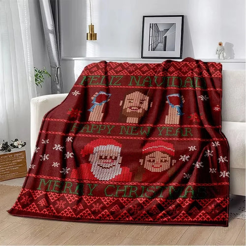 Blanket Christmas Tree Santa Claus Gift Cartoon Plush Blanket Flannel