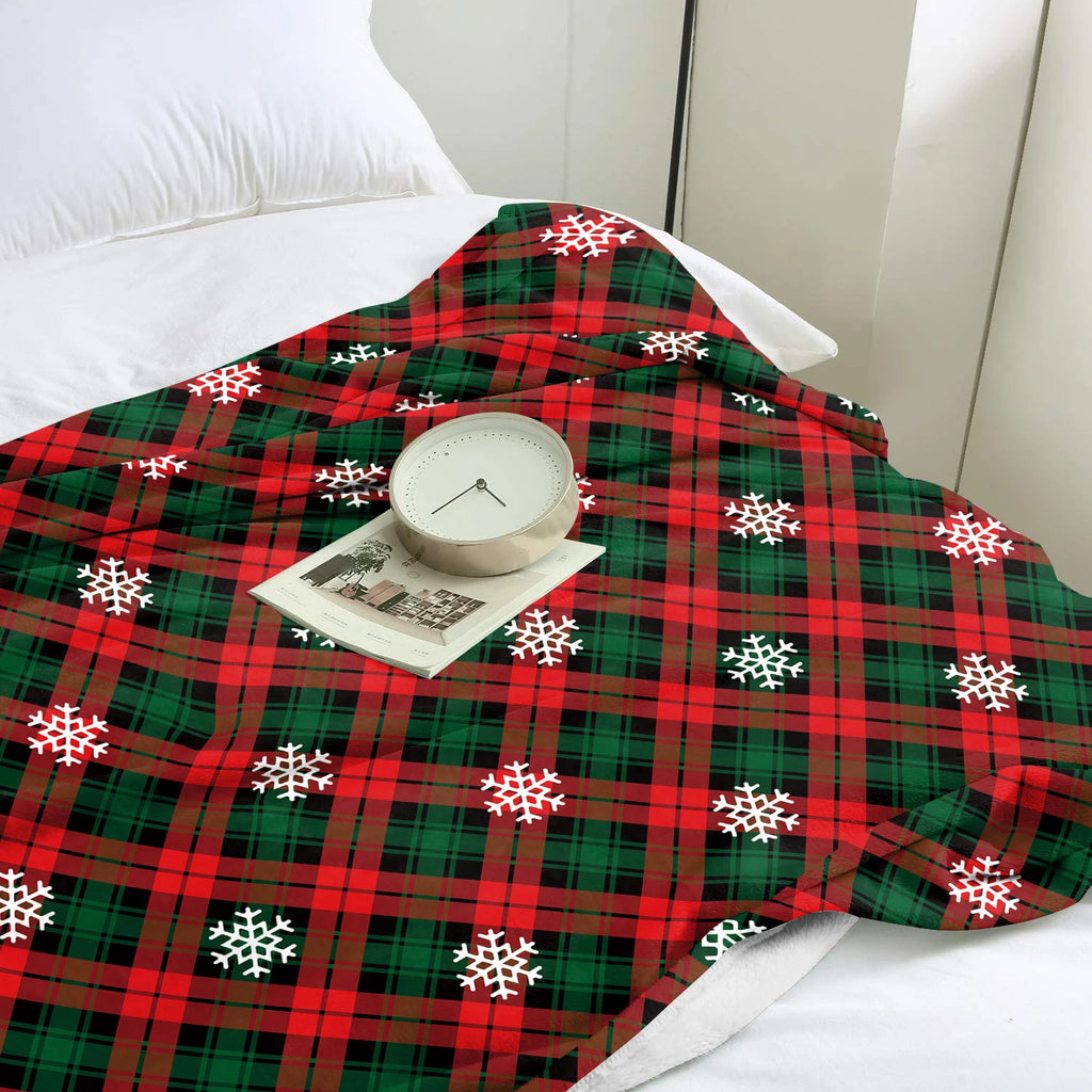 Christmas Plaid Winter Blanket Bedspreads Cover Warm Soft Flannel