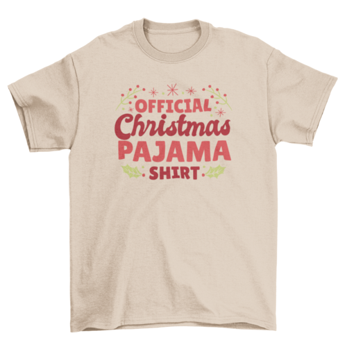 Christmas pajama t-shirt